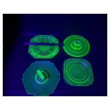 Lot of 4 CHIPPED URANIUM PIECES