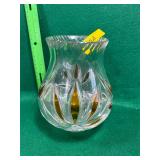 Vintage crystal oil lamp globe HEAVY