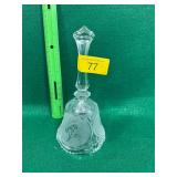 Frosted rose crystal bell