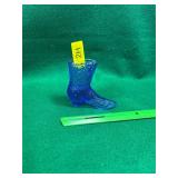 Fenton blue daisy and button boot