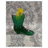 Fenton Art Glass Museum collection glass boot