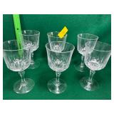 6- French crystal Dï¿½Arques-Durand stemware