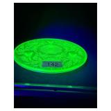 U.S glass uranium glass cake platter