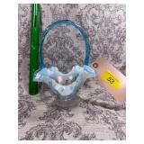 Fenton Hand painted floral Basket