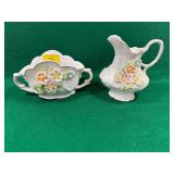 French lattice work pitcher and vase