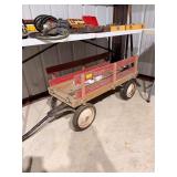 Vintage ï¿½searsï¿½ red wagon-wood