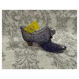 Fenton Amethyst cat slipper