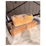 2- vintage wooden ammo crates