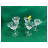 5-fostoria stemware Chrystal glasses