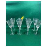 8-crystal stemware