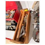 Wooden tool box full of good stuff