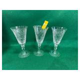 3- fostoria Chrystal stemware
