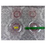 Set of 4 pink plates