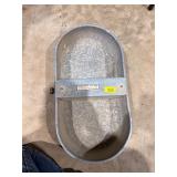 Galvanized dog water bowl