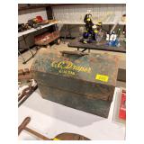 Antique tool box and contents