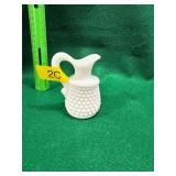 Westmoreland white hobnail cruet pitcher