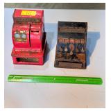 Vintage toy cash registers (inop)