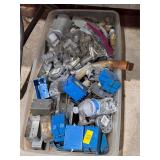 Box of misc electrical supplies