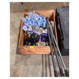Crate of misc plumbing supplies