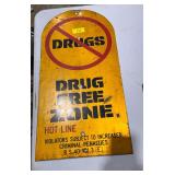 Drug Free Zone sign (large