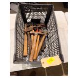 Crate of misc hammers