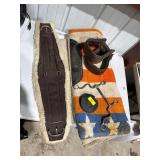 Horse tack. Stirrups, bit, pad, and girt
