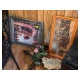 Rustic Framed Horse Artwork & Extra Frame