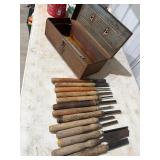 Set of wood lathe chisels/gouges