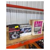 Lights, router bit sharpener