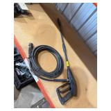 Pressure washer wand and hose