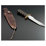 Vintage Randall  Model 16 Special Fighter Knife with Sheath Sawbuck Sawteeth Blade Fighting	145843