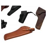 Lot of 7 Vintage Leather Revolver/Pistol Holsters	146142