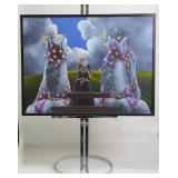 Sheila Bohanon 1998 Original Painting: Whimsical Horses, Dog & Circus Tent Sheila Bohanon 1998 Original Painting: Whimsical Horses, Dog & Circus Tent