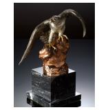 CA Pardell 'Speed Incarnate' Peregrine Falcon Bronze Sculpture 1991 #400/1600 CA Pardell 'Speed Incarnate' Peregrine Falcon Bronze Sculpture 1991 #400/1600
