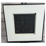 <b>Ted Gall Attributed</b> Abstract Geometric Relief Art, Framed 18.25' <b>Ted Gall Attributed</b> Abstract Geometric Relief Art, Framed 18.25'