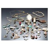 513.5g Mixed Sterling .900 .800 Silver Jewelry Lot Scrap Wearable Parts 513.5g Mixed Sterling .900 .800 Silver Jewelry Lot Scrap Wearable Parts