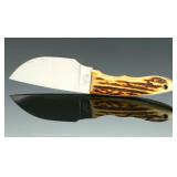 Bob Decker Dry Camp Custom Fixed Blade Knife w/ Stag Handle & Bill Myers Sheath Bob Decker Dry Camp Custom Fixed Blade Knife w/ Stag Handle & Bill Myers Sheath