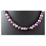 Vintage Mexican Modernist Rancho Alegre TM-33 Sterling Silver & Amethyst Necklace Vintage Mexican Modernist Rancho Alegre TM-33 Sterling Silver & Amethyst Necklace