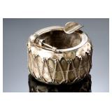 Vintage Navajo Sterling Silver Ashtray | Tom Tom Drum Design | Pre-1965 Arizona Vintage Navajo Sterling Silver Ashtray | Tom Tom Drum Design | Pre-1965 Arizona