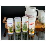 Vintage Blakely Oil Arizona Cacti Complete 8-Glass Set, Pitcher, Tray, Coasters Vintage Blakely Oil Arizona Cacti Complete 8-Glass Set, Pitcher, Tray, Coasters