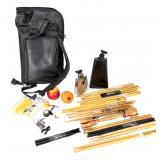 Kaces DRUM Stick Bag with Latin Percussion Cowbells & Assorted Drumsticks Kaces DRUM Stick Bag with Latin Percussion Cowbells & Assorted Drumsticks