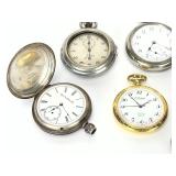 Lot of 6 Vintage Pocket Watches: Elgin, Junghans, Westclox - Untested, For Repair Lot of 6 Vintage Pocket Watches: Elgin, Junghans, Westclox - Untested, For Repair