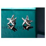 Tiffany & Co Elsa Peretti Sterling Silver Starfish Earrings w/ Box Tiffany & Co Elsa Peretti Sterling Silver Starfish Earrings w/ Box