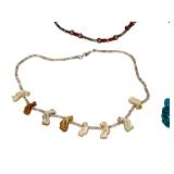 Vintage Southwest Style Lot of 4 Necklaces Turquoise Coral Heishi Bird Fetish Vintage Southwest Style Lot of 4 Necklaces Turquoise Coral Heishi Bird Fetish