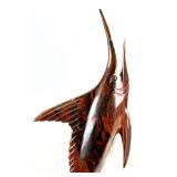 Hand-Carved Ironwood Marlin Sculpture - Dynamic Marine Art Display Hand-Carved Ironwood Marlin Sculpture - Dynamic Marine Art Display