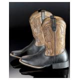 Cody James Men's 10.5D Black & Brown Leather Western Boots w/ Cush Core, NEW Cody James Men's 10.5D Black & Brown Leather Western Boots w/ Cush Core, NEW