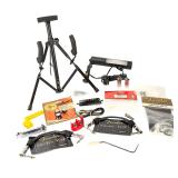 Guitar & Amp Parts Lot: Fender Stand, Gibson Knobs, Cables, Pickup, Bridge, Tube Guitar & Amp Parts Lot: Fender Stand, Gibson Knobs, Cables, Pickup, Bridge, Tube