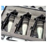 Samson 3 KIT Q Tom Dynamic Drum Microphones System w/ Case & Box, Untested Samson 3 KIT Q Tom Dynamic Drum Microphones System w/ Case & Box, Untested