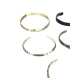 Vintage Southwest Style Lot of 5 Bracelets: Turquoise Cuff, Stamped Metal Bangles Vintage Southwest Style Lot of 5 Bracelets: Turquoise Cuff, Stamped Metal Bangles