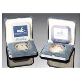 German Silver Commemorative Coins: Nuremberg Christmas & Frauenkirche, c. 1990 German Silver Commemorative Coins: Nuremberg Christmas & Frauenkirche, c. 1990